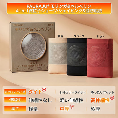 公式ブランドショップ | 🥇𝐏𝐀𝐔𝐑𝐀𝐉𝐔® 2026 モリンガ＆ベルベリン 4-in-1 マイクロ粒子ボディスカルプト＆脂肪燃焼ショートパンツ